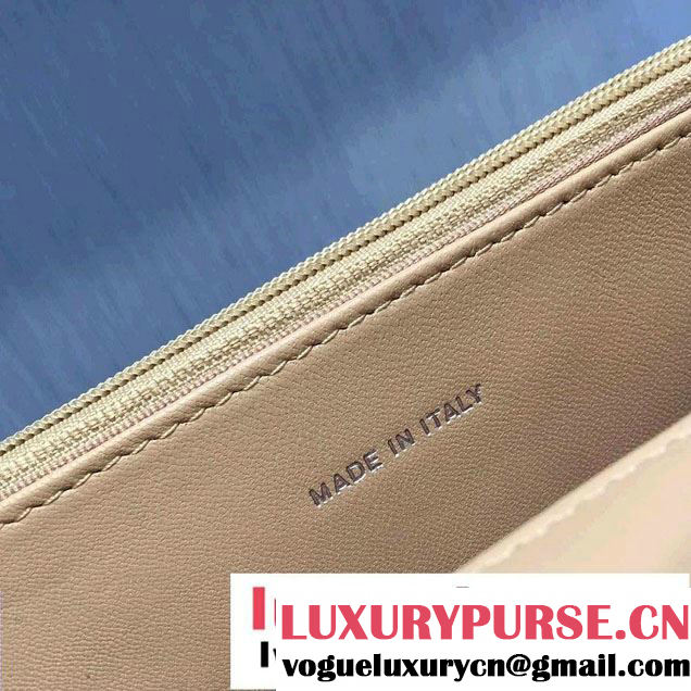 Chanel Bicolor CC Signature Quilting Wallet On Chain WOC Bag Black/Apricot 2016