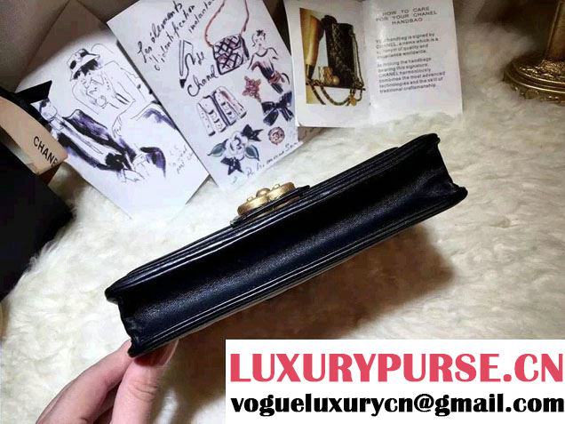 Chanel Quilted/Light Gold Metal Lambskin Wallet On Chain WOC Bag A84021 Black/Beige 2016