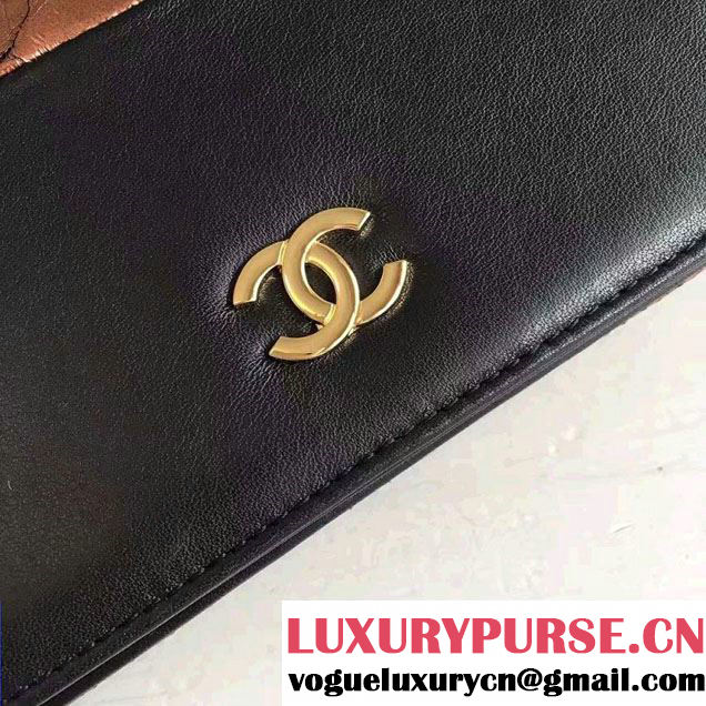 Chanel Python and Calfskin Wallet On Chain WOC Bag Bronze/Black 2016