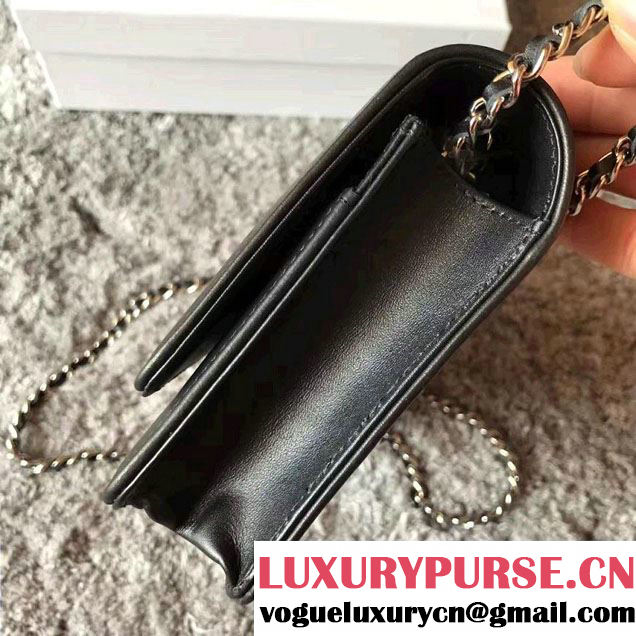 Chanel Lambskin and Car Printed Wallet On Chain WOC Bag 2017