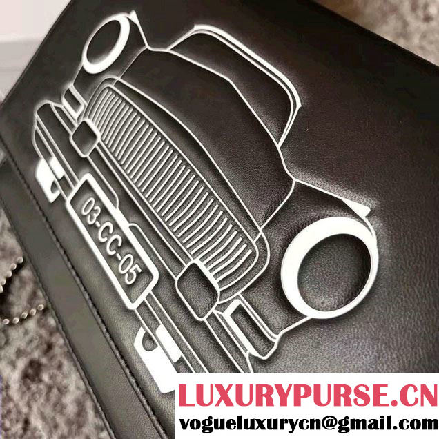 Chanel Lambskin and Car Printed Wallet On Chain WOC Bag 2017