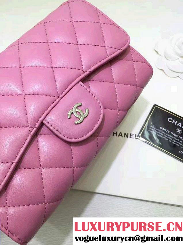 Chanel Lambskin Coco Wallet On Chain WOC Bag A81122 Pink 2016