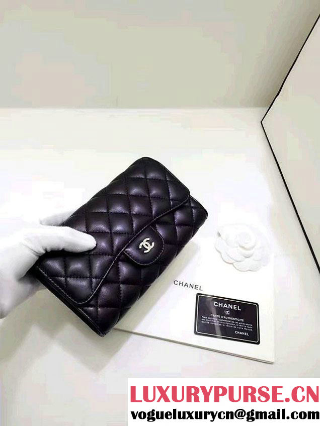 Chanel Lambskin Coco Wallet On Chain WOC Bag A81122 Black 2016