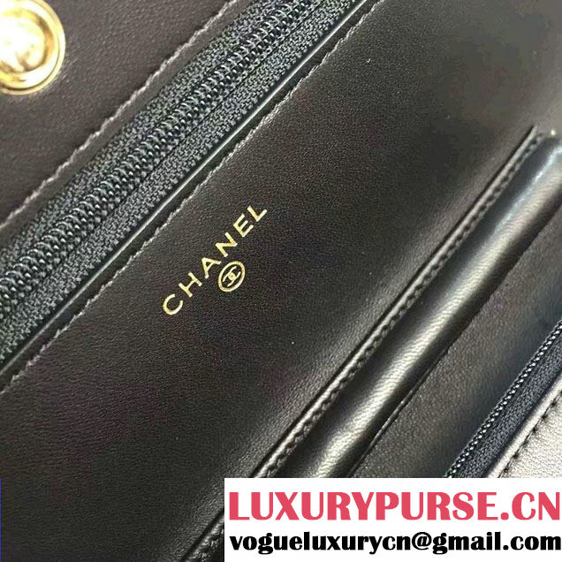 Chanel Quilting Chevron Wallet On Chain WOC Bag