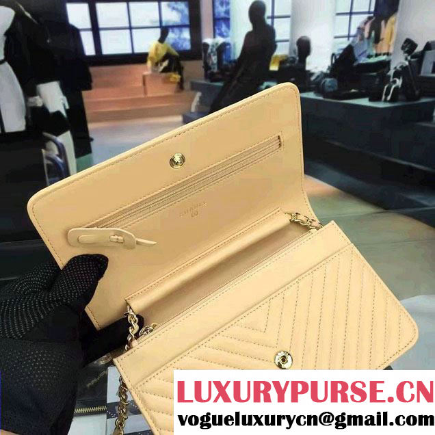 Chanel Quilting Chevron Wallet On Chain WOC Bag