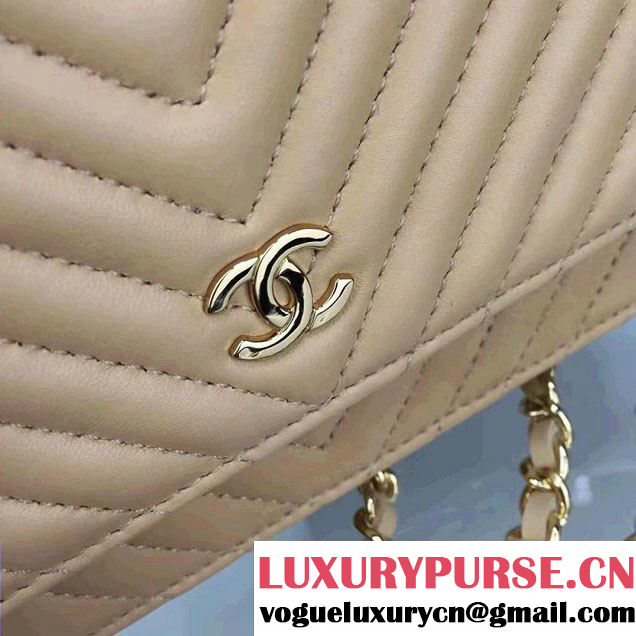 Chanel Quilting Chevron Wallet On Chain WOC Bag