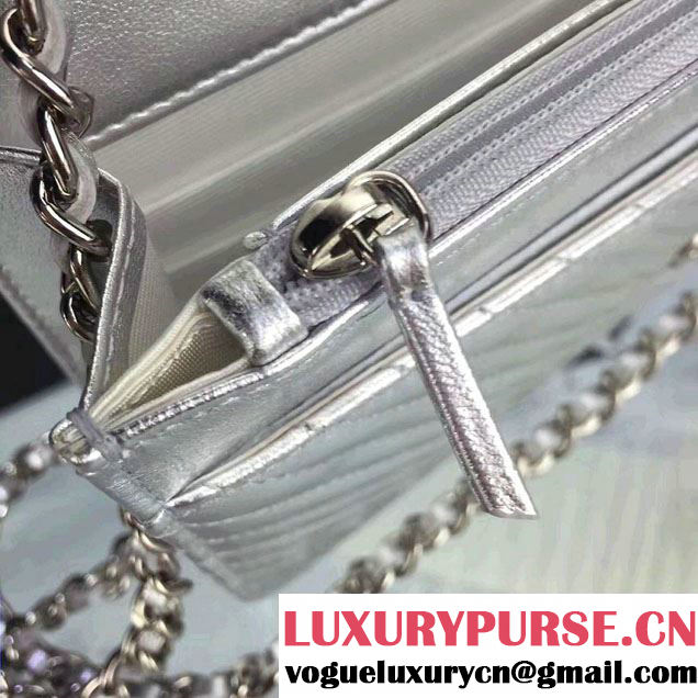 Chanel Quilting Chevron Wallet On Chain WOC Bag