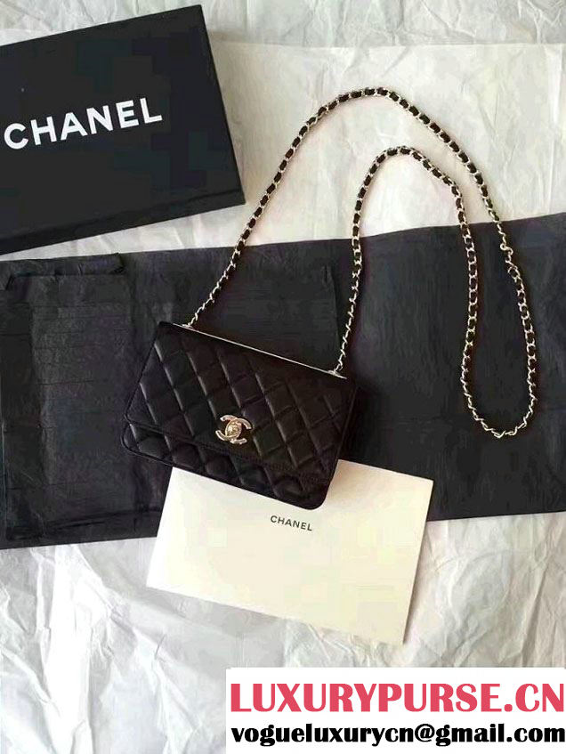 Chanel Lambskin Metal Wallet On Chain WOC Bag A80982 2017