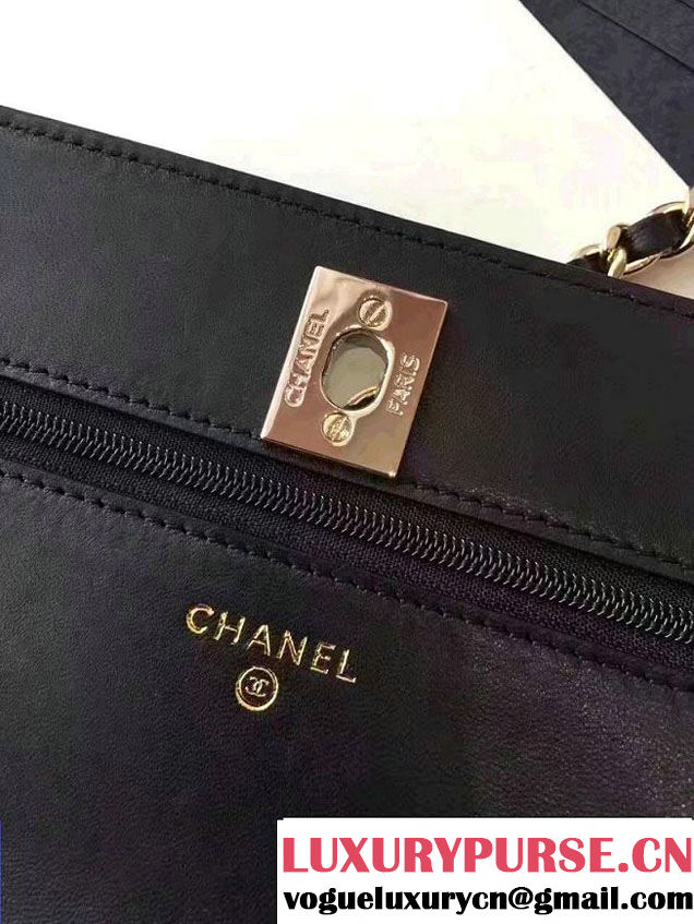 Chanel Lambskin Metal Wallet On Chain WOC Bag A80982 2017