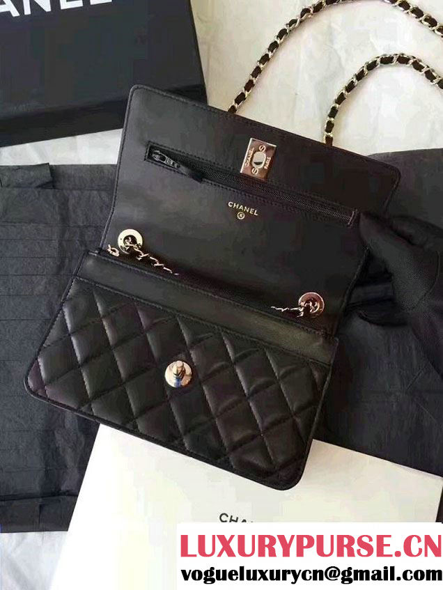 Chanel Lambskin Metal Wallet On Chain WOC Bag A80982 2017