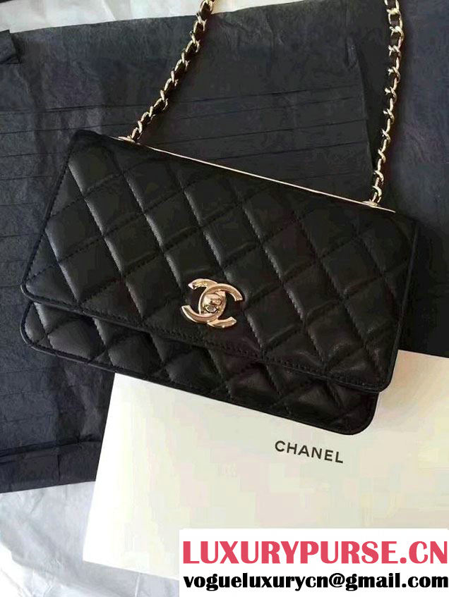 Chanel Lambskin Metal Wallet On Chain WOC Bag A80982 2017