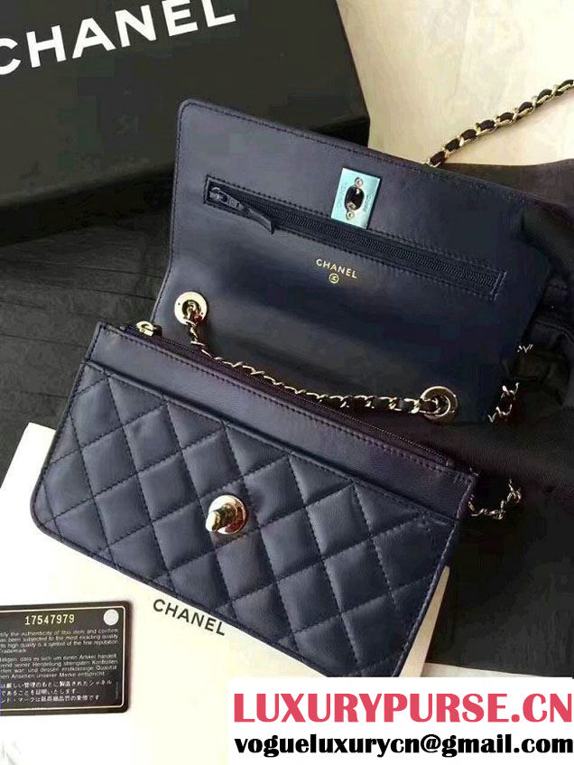 Chanel Lambskin Metal Wallet On Chain WOC Bag A80982 2017