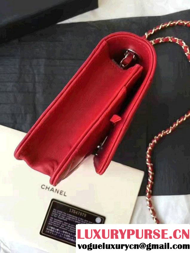 Chanel Lambskin Metal Wallet On Chain WOC Bag A80982 2017