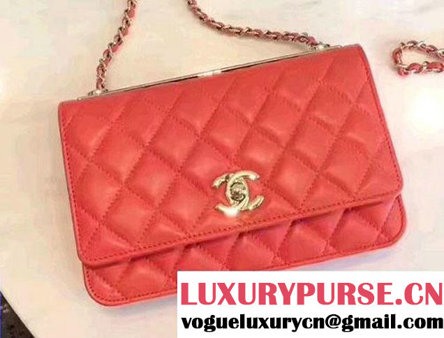 Chanel Lambskin Metal Wallet On Chain WOC Bag A80982 2017