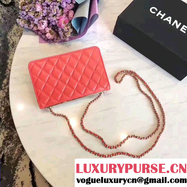 Chanel Lambskin Metal Wallet On Chain WOC Bag A80982 2017