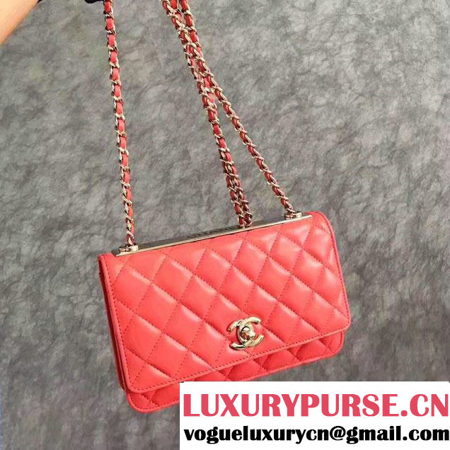 Chanel Lambskin Metal Wallet On Chain WOC Bag A80982 2017