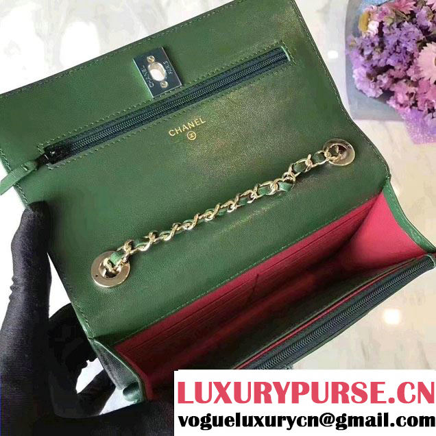 Chanel Lambskin Metal Wallet On Chain WOC Bag A80982 2017