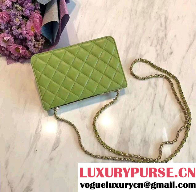 Chanel Lambskin Metal Wallet On Chain WOC Bag A80982 2017
