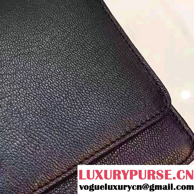 Chanel Grained Metal Wallet On Chain WOC Bag A80982 Black 2017