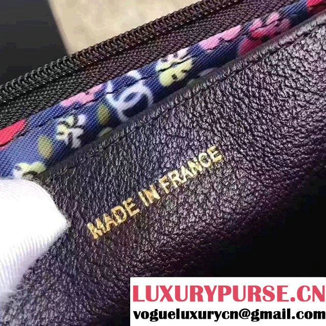 Chanel Grained Metal Wallet On Chain WOC Bag A80982 Black 2017