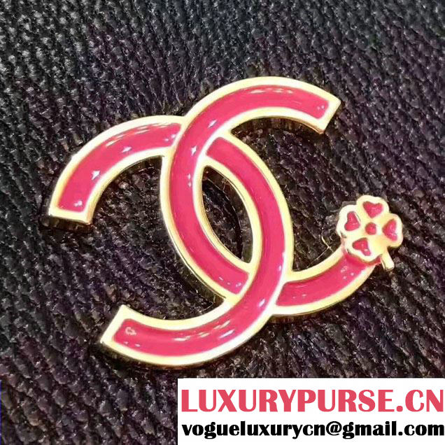 Chanel Grained Metal Wallet On Chain WOC Bag A80982 Black 2017