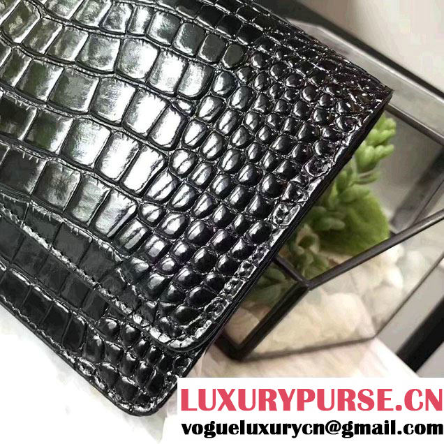 Chanel Croco Pattern Wallet On Chain WOC Bag 2017