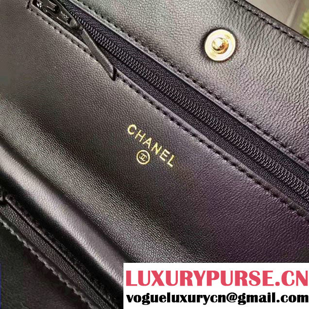 Chanel Croco Pattern Wallet On Chain WOC Bag 2017