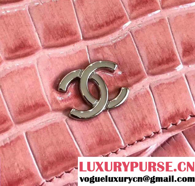 Chanel Croco Pattern Wallet On Chain WOC Bag 2017