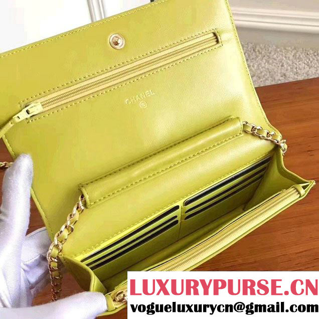 Chanel Croco Pattern Wallet On Chain WOC Bag 2017