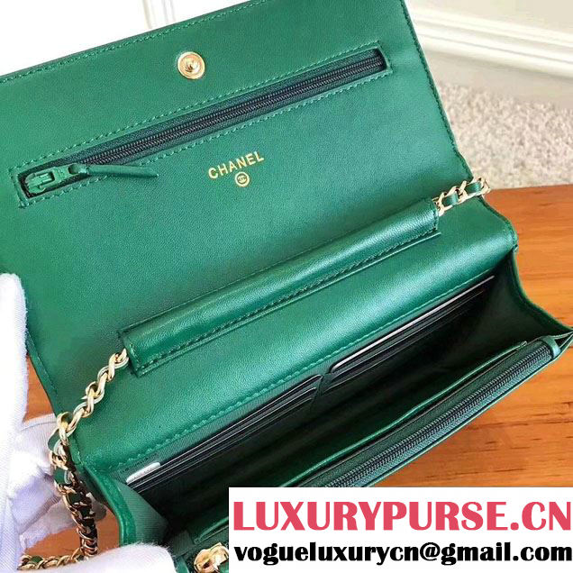Chanel Croco Pattern Wallet On Chain WOC Bag 2017
