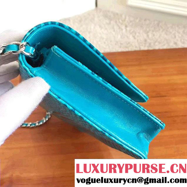 Chanel Croco Pattern Wallet On Chain WOC Bag 2017