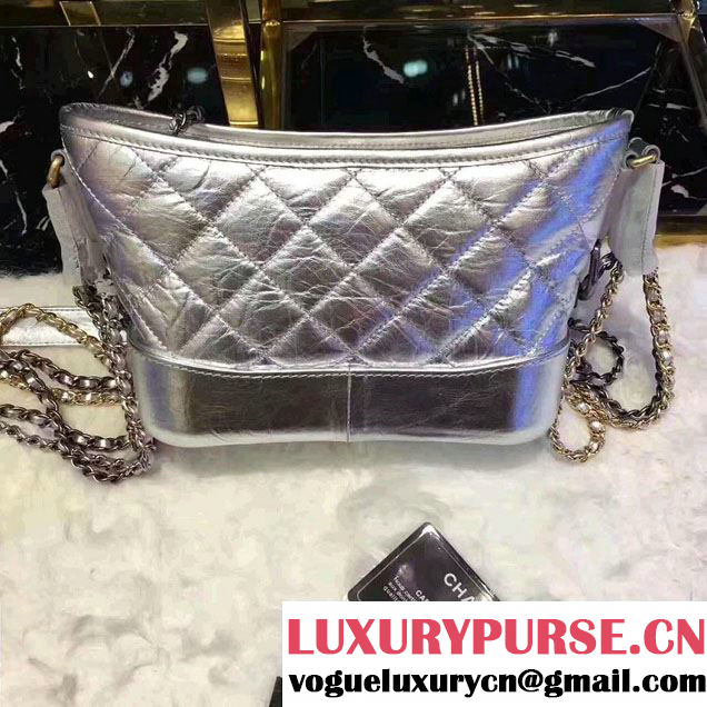 Chanel Gabrielle Small Hobo Bag A91810 Sliver 2017