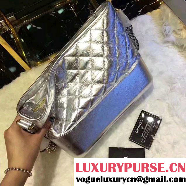 Chanel Gabrielle Medium Hobo Bag A91810 Sliver 2017