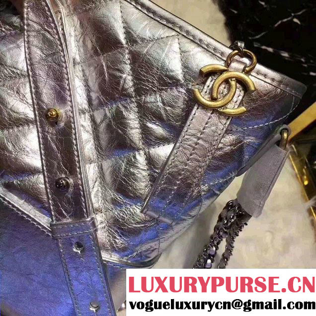 Chanel Gabrielle Medium Hobo Bag A91810 Sliver 2017