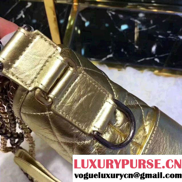 Chanel Gabrielle Small Hobo Bag A91810 Gold 2017