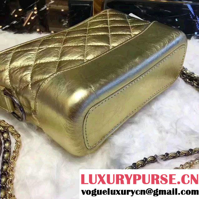 Chanel Gabrielle Small Hobo Bag A91810 Gold 2017