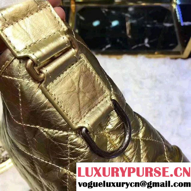 Chanel Gabrielle Medium Hobo Bag A91810 Gold 2017