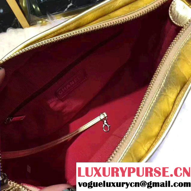 Chanel Gabrielle Medium Hobo Bag A91810 Gold 2017