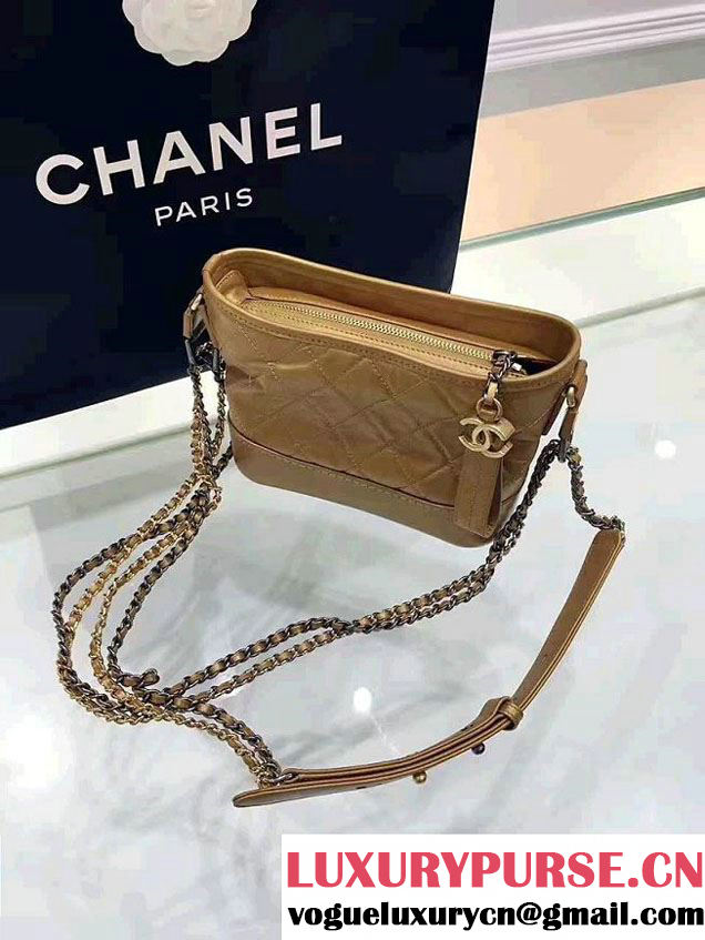 Chanel Gabrielle Small Hobo Bag A91810 Metal Gold 2017