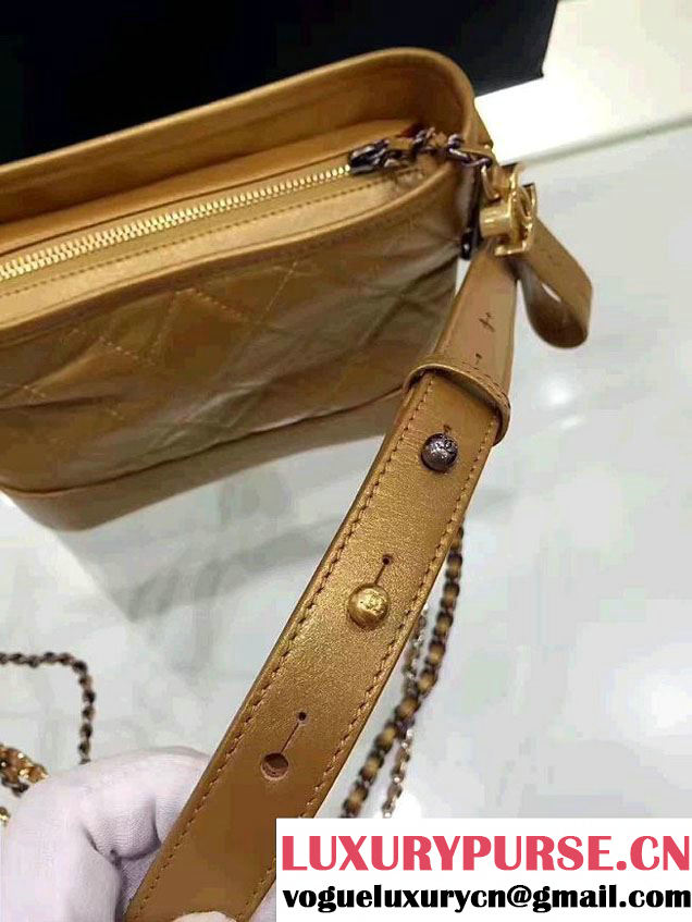 Chanel Gabrielle Small Hobo Bag A91810 Metal Gold 2017