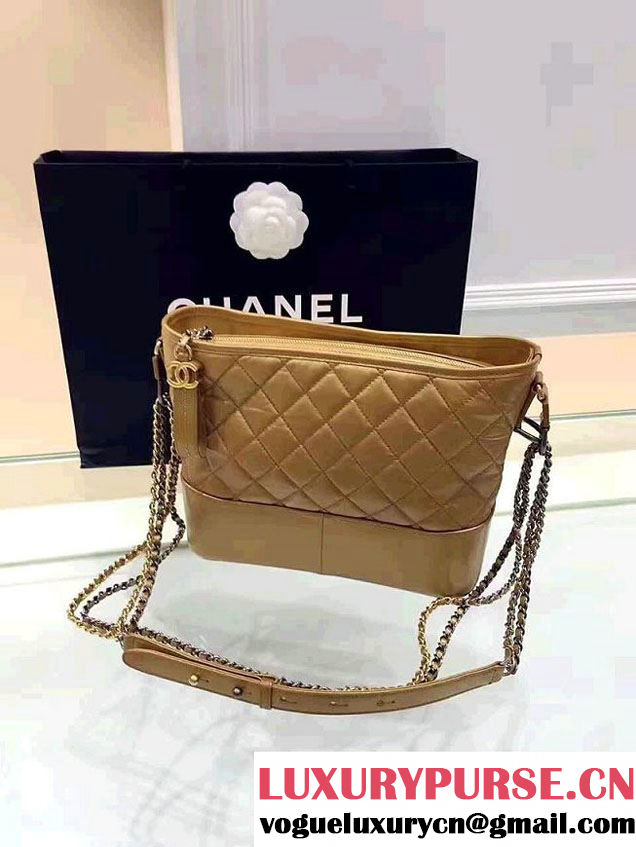 Chanel Gabrielle Medium Hobo Bag A91810 Metal Gold 2017