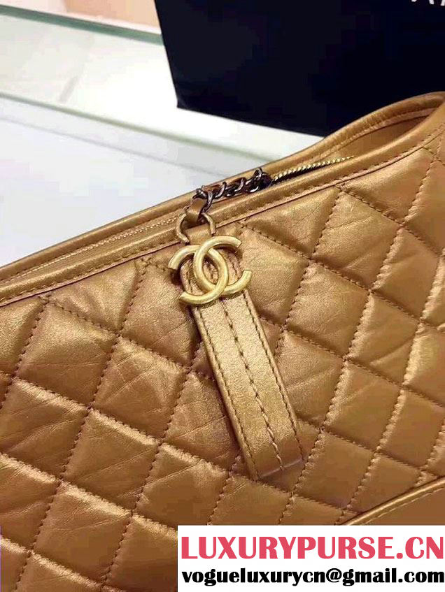 Chanel Gabrielle Medium Hobo Bag A91810 Metal Gold 2017