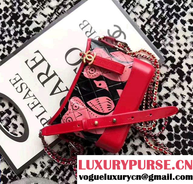 Chanel Gabrielle Graffiti Medium/Small Hobo Bag A91810/A93824 Red 2017