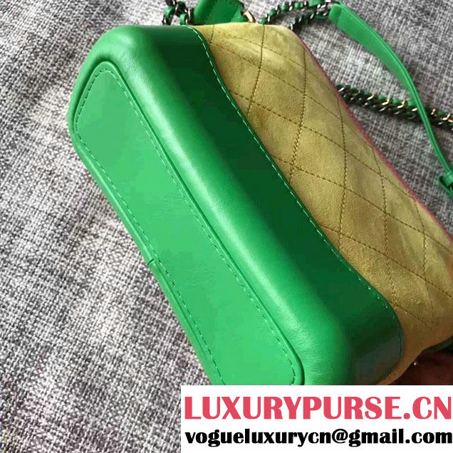 Chanel Gabrielle Small Hobo Bag A91810 Pink/Yellow/Green 2017