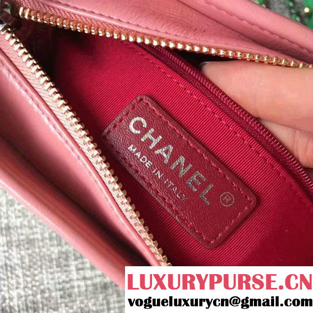 Chanel Gabrielle Small Hobo Bag A91810 Pink/Yellow/Green 2017