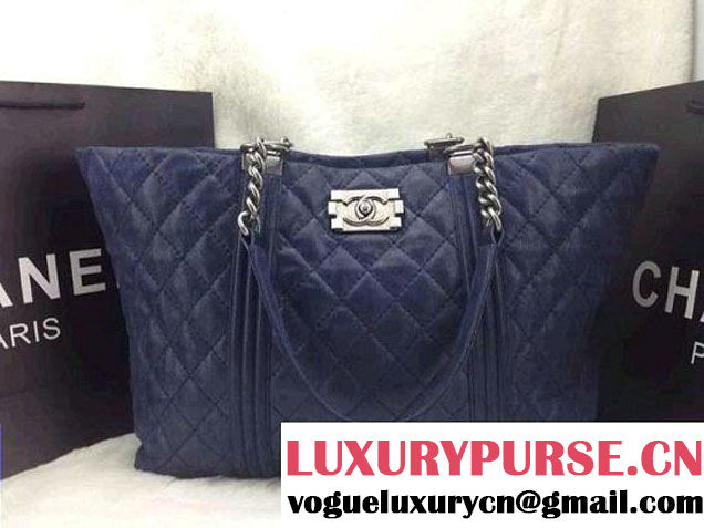 Chanel Blue Boy Chanel Gentle Shopping Bag