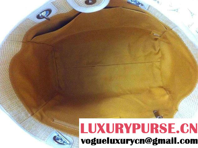 Chanel Yellow Deauville Canvas Tote Medium Bag 2014