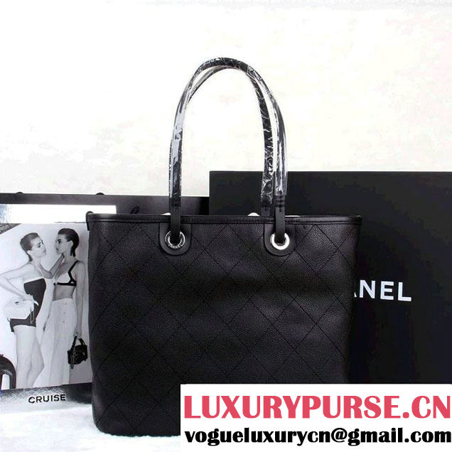 Chanel Black Shopping Fever Tote Bag