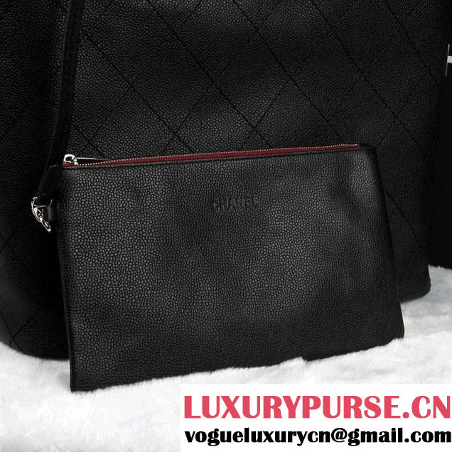 Chanel Black Shopping Fever Tote Bag