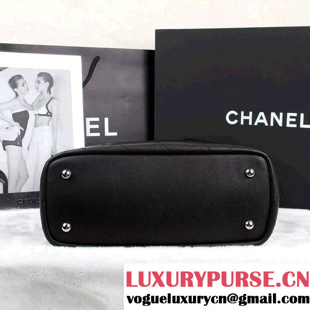 Chanel Black Shopping Fever Tote Bag